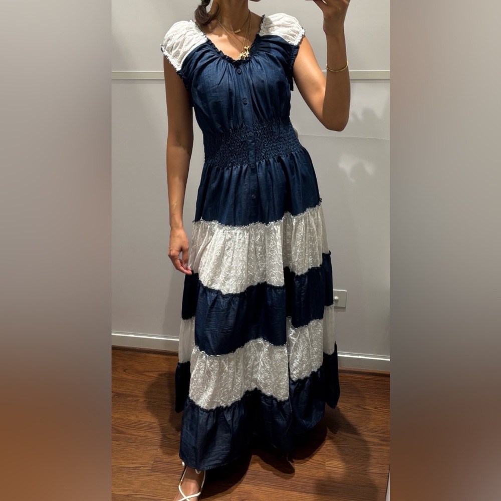 Chambray & Eyelet Dress